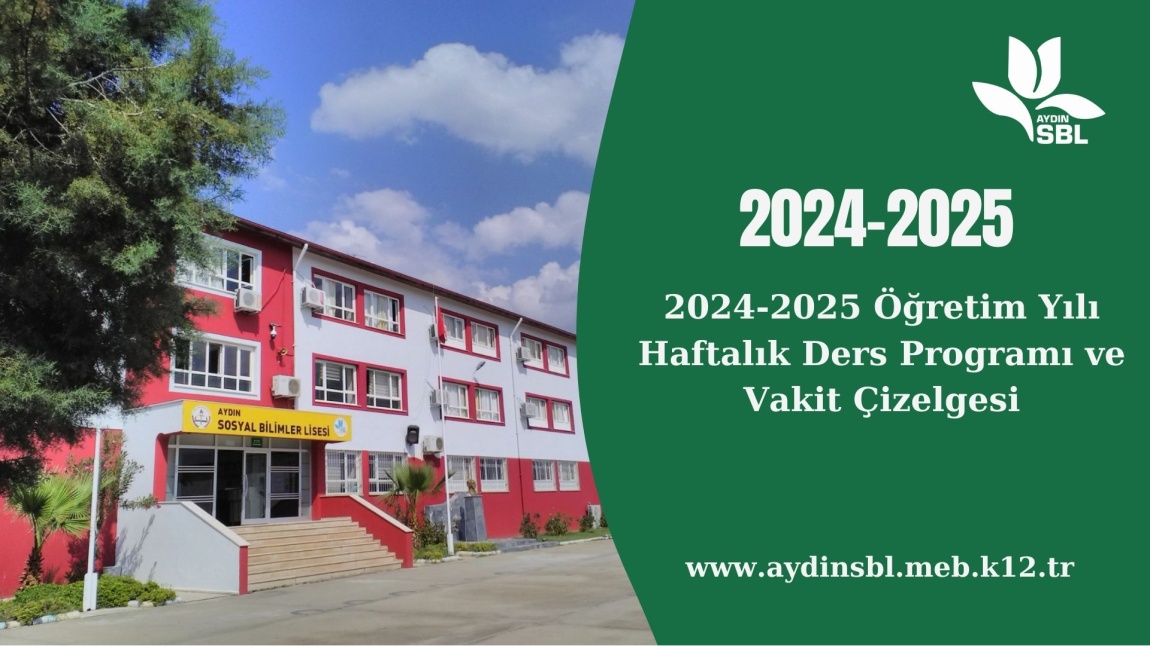 2024-2025 Öğretim Yılı Haftalık Ders Programı ve Vakit Çizelgesi